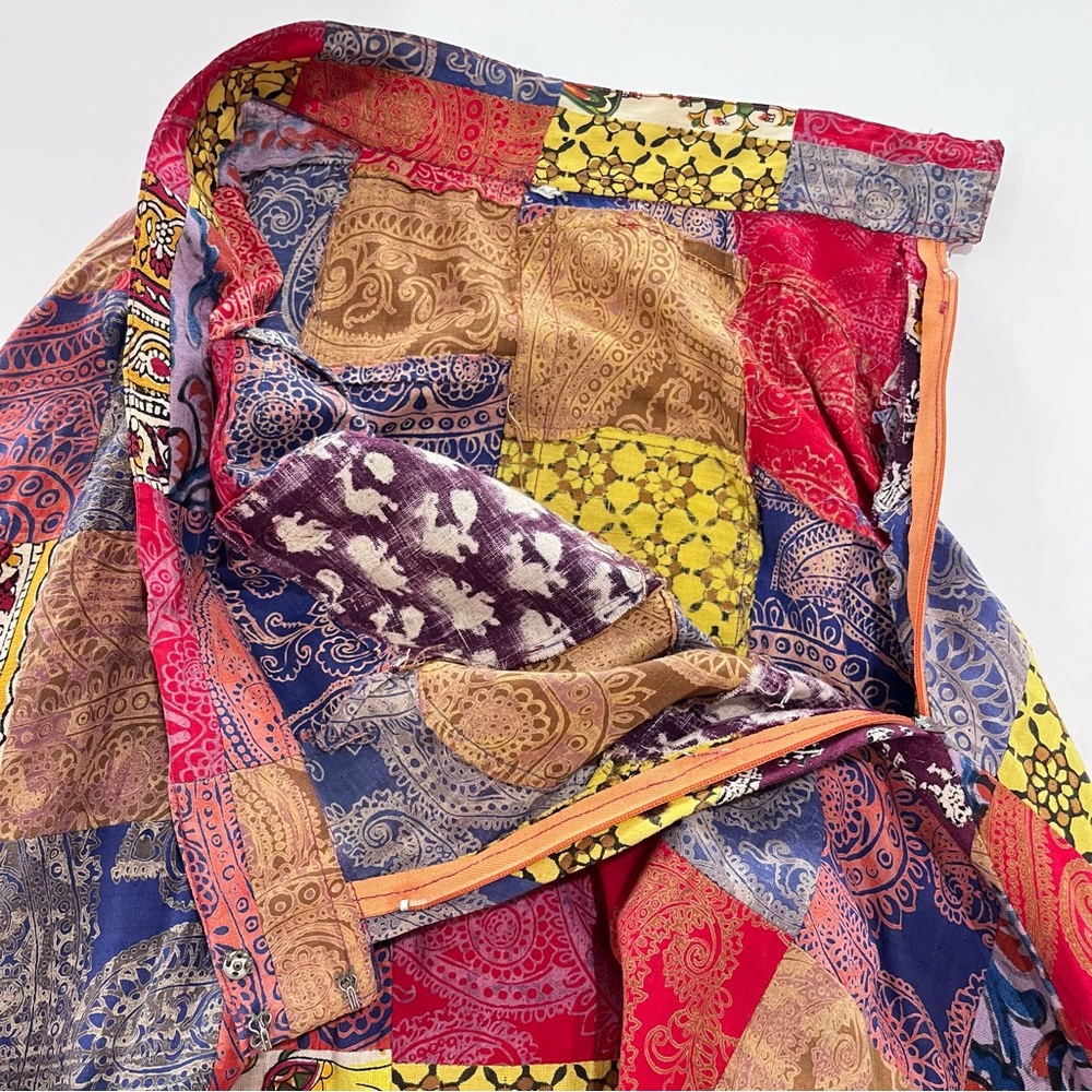 Vintage Handmade Patchwork Maxi Skirt Multicolor … - image 6